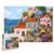 Tiftoxify Jigsaw Puzzle 1000 Pieces for Adults, Cozy Garden Town Puzzle with Mediterranean Seaside Village, Flower Cottage Landscape, 27.5 x 19.7 in
