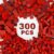 TikBriqz Red Building Blocks Set, 300 Pcs, Compatible with Major Brand Bricks, Educational DIY Assembly Toys for Kids Adults Party Gift