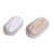 Tile Cleaning Brush with Handle, Sponge Scrubber for Kitchen & Bath (White+Pink)