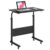 TimberVibe Studio Mobile Computer Desk, Small Standing Desk on Wheels, Portable Stand Up Desk, Adjustable Workstation Student Desk for Home Office (Black, 23.6 in)