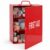 Timgle 1 Pcs First Aid Kit with Lock 3 Shelf Wall Mount Medicine Cabinet with Key Lock Handle Locking Medical Cabinet Lightweight Medium Wall Organizer Steel Storage Box for Business Worksite (Red)