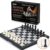 TINIBEAN Magnetic Chess Set, 9.5″ Travel Folding Board with 2 Extra Queens