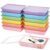 Tinlade 12 Pcs Classroom Paper Storage Bins with Clear Latching Lids Labels, Letter Size Stackable Flat Trays Container Paper Organizer for Teacher Back to School Office Arts Crafts (Macaron,13x10in)