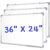 Tinlade 36 x 24 Inch 3 Pack Large Dry Erase Boards, Magnetic Dry Erase White Board Bulk Silver Aluminum Framed Whiteboard Message Presentation Wall Mounted for School Office and Home