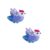 Tiny Flying Animals Hair Clips,Novelty Acetate Hair Clip,Small Claw Clips for Women,Pack of 2 (Royal Blue Bird)