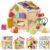 Tiny Land 9-in-1 Wooden Activity Cube, Educational Toy for Toddlers