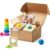 Tiny Land Montessori Toy Set for Babies 7-9 Months Senser Play Kit – 5-in-1 Wooden Learning Toys with Object Permanence Box, Sensory Ball, Stacking Cups and Mirror Puzzle,Body Board Book