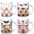 Tioncy 4 Pcs Halloween Coffee Mugs 12 oz Horror Bat Glass Cups with Handle Bow Pink Pumpkin Coffee Cup Ghost Mug Gifts Fun Scary Drinking Scary for Halloween Horror Parties