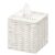Tissue Box Cover, Paper Rope Hand Woven Square Tissue Box Holder for Home Decor, Bathroom Countertop, Office, Bedside Table, White
