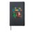 Tis The Season Retro Groovy Christmas Xmas Men Women Kids Hardcover Journal, Black
