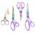 Titanium Coating Sewing Scissors Bundle, Professional Fabric Scissors Set, Ultra-Sharp Stainless Steel Blades, Ergonomic Handle, Great for Tailor, Embroidery, Craft (Colorful)