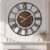 Tixmtry Large Metal Wall Clock, 30 Inch Retro Decorative Silent, Non Ticking, Battery Operated Modern Big Wood Wall Clock for Living Room, Farmhouse, Bedroom, Fireplace, Kitchen, Office, Home Decor