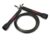 TKO Fast Action Adjustable Jump Rope for All Ages | Durable Fitness Skipping Rope Ideal for Boxing, MMA, and Endurance Workouts | Easy to Resize for Men, Women, and Kids – Black