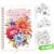 Tlenpo Adult Coloring Book for Women, Spiral Bound Alcohol Markers Coloring Books, 50 Pages Flower Design Single-Sided Print, Relaxing Gift for Women