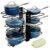 TMiT Pots and Pans Organizer Rack – Adjustable 8 Tier Pan Organizer for Cabinet, Heavy Duty Cookware Storage Rack, Pot Lid Holder, Kitchen Cabinet Organizer for Pots, Pans & Lids