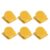 Tnfeeon Fridge Magnet Clips, Stainless Steel Yellow 6 Pack