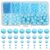 TOAOB 1000pcs Blue Glass Faceted Beads Briolette and Rondelle Spacer Beads