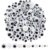 TOAOB 172pcs Sew On Googly Wiggle Eyes Buttons 8mm to 20mm Assorted Sizes Black Round Plastic Eyes for DIY Stuffed Animals Scrapbooking Sewing Crafts