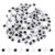 TOAOB 180pcs Sew On Googly Wiggle Eyes Buttons 8mm Black Plastic Eyes