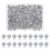 TOAOB 300pcs 4mm Half Silver White Glass Faceted Beads Sparkling Briolette