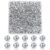 TOAOB 300pcs 8mm Half Silver White Glass Faceted Beads Sparkling Briolette