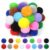 TOAOB 30pcs Large Pom Poms 2.4 Inch Multicolour Craft Fuzzy Pompoms Balls