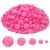 TOAOB 400pcs Glitter Pom Poms 5 Sizes Pink Craft Fuzzy Balls