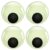 TOAOB 4pcs Luminous Large Googly Wiggle Eyes with Self Adhesive 6 Inch Giant Glow in The Dark Wiggle Eyes for DIY Crafts Scrapbooking Decoration