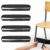 TOCCOOL 4Pack Silicone Chair Fidget Bands, Flexible Sensory Foot Bands for Desks and Chairs, Non Slip Resistance Loop for Classroom Office Kids Adults, Improve Focus & Posture (Black)