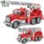 Toddler Boy Toys, Fire Trucks for Toddlers 3-5, Lights Music Toy Cars with 1 Rotating Extend Ladder, Firetrucks with 2 Opening Doors, Baby Toys for 3 4 5 6 Year Old Boy, Kids Christmas Birthday Gift
