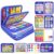 Toddler Busy Board, Montessori Busy Book for Toddlers, 12-Page Quiet Educational Activity Book for Motor Skills, Learning Sensory Travel Toys for Car Airplane, Birthday Gifts for Boy Girl Kids (Blue)