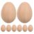 Toddmomy 8pcs Unfinished Wood Eggs – Unpainted Wooden Pretend Eggs for Home Decor Kitchen Play Art Projects – Easter Blank for Kids DIY Paint Crafting Projects