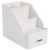 Toddmomy Large Capacity White Desktop Organizer with Drawer and Compartments, Ps Material Stationery Storage Box with Smooth Edges for Teachers and Office Workers