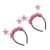 Toddmomy Sea Star Non-deformation Headbands Pink 2pcs Hair Accessories Glitter Lightweight Hair Hoops Party for Festival and Celebration