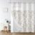 TOENGS Hookless Shower Curtain with Snap in Liner, Blue Vintage Floral Farmhouse Fabric Bath Curtain Set, French Country Bathroom Decor with Mesh Top Window, 71×80 Inch