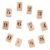 Tofficu 12pcs Handcraft Number Stamps Set with Natural Stripes Wood and Rubber Material for Scrapbook and Handcraft Use, Decorative Wooden Rubber Stamps