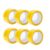 Tofficu 6 Rolls Yellow Packing Tape BOPP Material Abrasion Resistant and Dirt Resistant Features, Strong Seal Tape for Shipping, Moving, and Secure Packaging Boxes