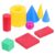 Tofficu Geometric Solids for Plastic Geometry Set Rectangular Prism Cube Cylinder Cone Sphere Enhances Spatial Skills and Develops Logical Thinking for Educational Institutions