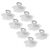 Tofficu Plastic Piggy Bank Plug with Lock and Key Reusable Coin Bank Hole Cover 8pcs Round 4cm Money Saving Box Stopper in White for Teaching Money Management
