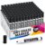 TomeLosise 108 Count Dry Erase Markers Bulk, Black Chisel Tip Whiteboard Markers, Wipe Clean & Ghost-Free, Low Odor Dry Erase Pens for Office, Classroom, Home, Back to School Supplies