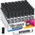 TomeLosise 48 Pack Black Dry Erase Markers, Chisel Tip Whiteboard Markers Bulk, Wipe Clean & Ghost-Free, Low Odor Dry Erase Pens for Office, Classroom, Home, Back to School Supplies