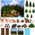 ToolSentryX Forest Diorama Kit for School Projects, Woodland Animal Habitat Craft Set with 3D Display Box, 9 Figurines, 8 Trees, Moss, Clay, Rocks & Water Sheet for Classroom Display