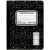 Top Flight Sewn Marble Composition Book, Black/White, Quad Rule, 4 Squares per Inch, 9.75 x 7.5 Inches, 100 Sheets (41320)