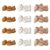 TOPINCN Mini Stuffed Bears Bears Small Plush with PP Cotton Plush Ring Key Pendants for Wedding Birthday Cake Gift Box Decorations