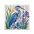 TopPacific Heron Iris Shower Curtain with 12 Hooks Polyester Pond Floral