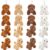 TOPZEA 16 Pack 4.75″ Mini Plush Dogs Keychain, Soft Fluffy Plush Puppy Bulk
