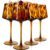 Tortoise Shell Wine Glasses Set of 4-Brown Wine Glasses-Unique Hand Blown Amber Wine Glass Wedding gift set for wine lovers