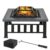 Torvex Fire Pit Bowl, 34″ Square Steel Wood Burning Firepit Outdoor Fireplace with Spark Screen, Waterproof Cover, Log Grate and Poker for Backyard Camping BBQ Bonfire