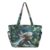 Tote Bag for Women, Cute Axolotl Green Underwater Tote Bag with Zipper