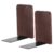 Totority 2pcs Wooden Book Ends for Desktop, Vertical Upright Walnut Wood File Organizer Thickened Panels and Multiple Compartments, Efficient Modular Expansion for Home Study Room